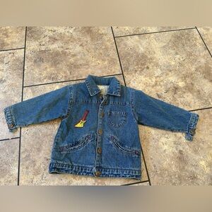 Tangerine Kids Blue Denim Jacket with Guitar Patch